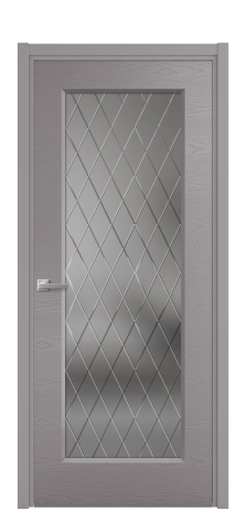 Дверь межкомнатная Plain 1 Цвет Ирис Brash Покрытие Эмаль брашированная  Наличник L 50 Цена 49365