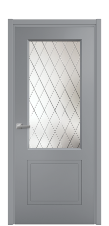 Дверь межкомнатная Плэйн 2 Цвет Гриджио Покрытие Эмаль  Наличник L 50 Цена 42218