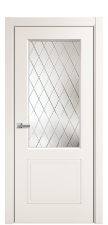 Дверь межкомнатная Plain 2 Цвет Молочный Покрытие Эмаль  Наличник L 75 Цена 37325