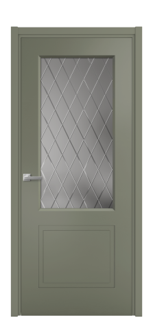 Дверь межкомнатная Plain 2 Цвет Зеленый Покрытие Эмаль  Наличник L 50 Цена 41575