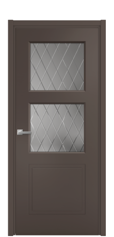 Дверь межкомнатная Плэйн 3 Цвет Коричневый Покрытие Эмаль  Наличник L 50 Цена 42793