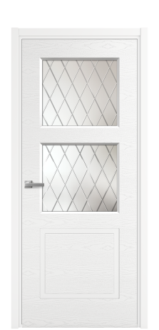 Дверь межкомнатная Плэйн 3 Цвет Белый Brash Покрытие Эмаль брашированная  Наличник L 50 Цена 44950