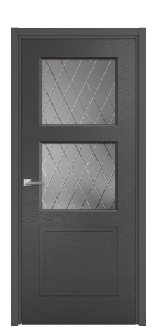 Дверь межкомнатная Plain 3 Цвет Антрацит Brash Покрытие Эмаль брашированная  Наличник L 50 Цена 48450