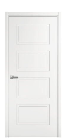 Дверь межкомнатная Плэйн 4 Цвет Белый Покрытие Эмаль  Наличник L 50 Цена 39475