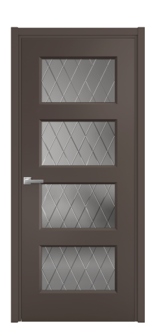 Дверь межкомнатная Plain 4 Цвет Коричневый Покрытие Эмаль  Наличник L 50 Цена 41600