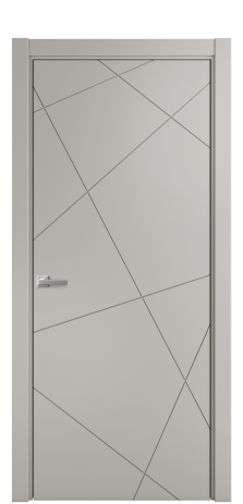 Дверь межкомнатная Twist 01 Цвет Серый Шелк Покрытие Эмаль  Наличник L 75 Цена 35975