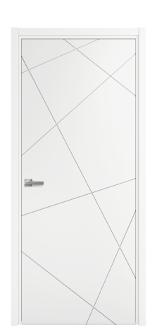 Дверь межкомнатная Twist 01 Цвет Белый Покрытие Эмаль  Наличник L 50 Цена 34865