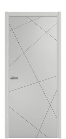 Дверь межкомнатная Twist 01 Цвет Телегрей Покрытие Эмаль  Наличник L 50 Цена 39675