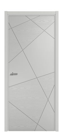 Дверь межкомнатная Twist 01 Цвет Телегрей Brash Покрытие Эмаль брашированная  Наличник L 50 Цена 46325