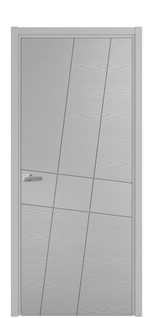 Дверь межкомнатная Твист 02 Цвет Галечный Brash Покрытие Эмаль брашированная  Наличник L 50 Цена 46325