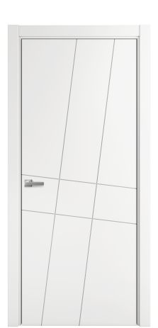 Дверь межкомнатная Twist 02 Цвет Белый Покрытие Эмаль  Наличник L 75 Цена 31545