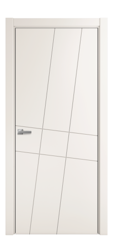 Дверь межкомнатная Twist 02 Цвет Молочный Покрытие Эмаль  Наличник L 75 Цена 35975