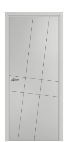 Дверь межкомнатная Twist 02 Цвет Телегрей Покрытие Эмаль  Наличник L 50 Цена 39675