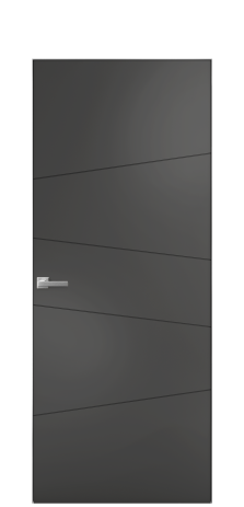 Дверь межкомнатная Твист 03 Цвет Антрацит Покрытие Эмаль  Наличник Скрытый короб хром Цена 40643