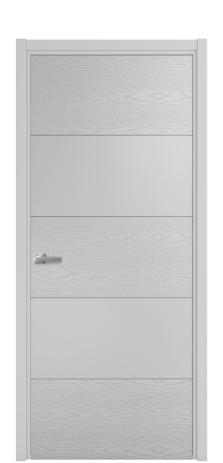 Дверь межкомнатная Linea 01 Цвет Телегрей Brash Покрытие Эмаль брашированная  Наличник L 50 Цена 46325