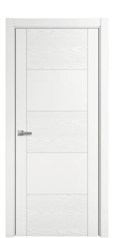 Дверь межкомнатная Linea 02 Цвет Белый Brash Покрытие Эмаль брашированная  Наличник L 75 Цена 46325