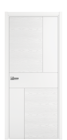 Дверь межкомнатная Linea 05 Цвет Белый Brash Покрытие Эмаль брашированная  Наличник L 50 Цена 46325