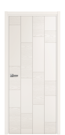 Дверь межкомнатная Lingo 04 Цвет Молочный Brash Покрытие Эмаль брашированная  Наличник L 50 Цена 46325