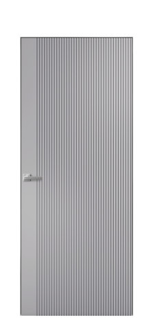 Дверь межкомнатная Mezzo 12 Цвет Галечный Покрытие Эмаль  Наличник Скрытый короб хром Цена 54800