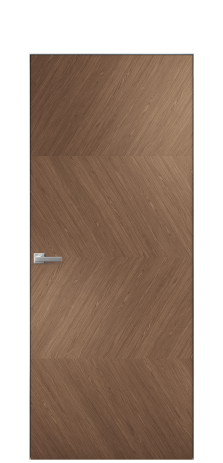 Дверь межкомнатная Юнит 01 Цвет Эспрессо 1017M Покрытие Шпон Файн Лайн  Наличник Скрытый короб хром Цена 54250