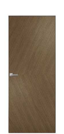 Дверь межкомнатная Unit 03 Цвет Дуб Шоколад Покрытие Шпон масло  Наличник Скрытый короб хром Цена 53700