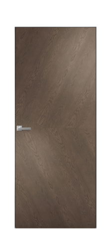 Дверь межкомнатная Юнит 03 Цвет Дуб Марракеш Покрытие Шпон натуральный  Наличник Скрытый короб хром Цена 51850