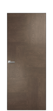 Дверь межкомнатная Unit 06 Цвет Дуб Марракеш Покрытие Шпон натуральный  Наличник Скрытый короб хром Цена 66750