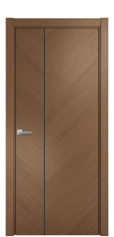 Дверь межкомнатная Юнит Слот 10-111 Цвет Дуб Темный Покрытие Шпон натуральный  Наличник L 75 Цена 59050