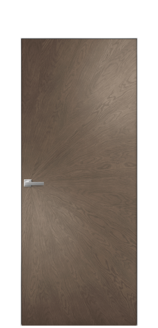 Дверь межкомнатная Unit 07 Цвет Дуб Марракеш Покрытие Шпон натуральный  Наличник Скрытый короб хром Цена 70400