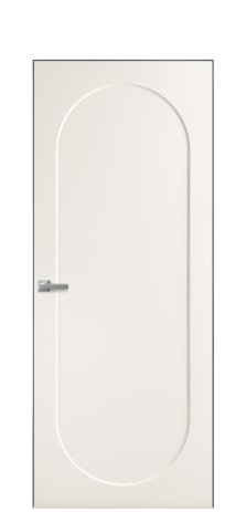 Дверь межкомнатная Anse 1 Цвет Молочный Покрытие Эмаль  Наличник Скрытый короб хром Цена 36949