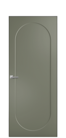 Дверь межкомнатная Ансе 1 Цвет Зеленый Покрытие Эмаль  Наличник Скрытый короб хром Цена 45893