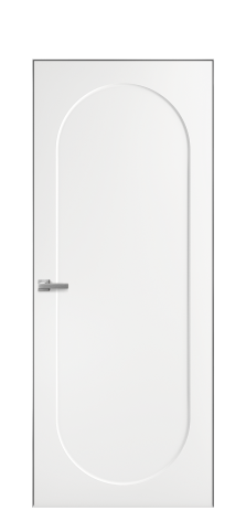 Дверь межкомнатная Anse 1 Цвет Белый Покрытие Эмаль  Наличник Скрытый короб хром Цена 56500