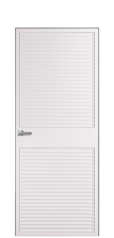 Дверь межкомнатная Space 02 Цвет Крем Покрытие Эмаль  Наличник Скрытый короб хром Цена 63200