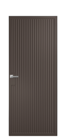 Дверь межкомнатная Space 12 Цвет Коричневый Покрытие Эмаль  Наличник Скрытый короб хром Цена 51143