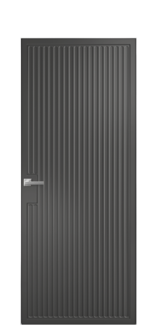 Дверь межкомнатная Space 12 Цвет Антрацит Покрытие Эмаль  Наличник Скрытый короб хром Цена 63200