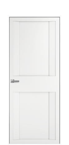 Дверь межкомнатная Podio 01 Цвет Белый Покрытие Эмаль  Наличник Скрытый короб хром Цена 74620