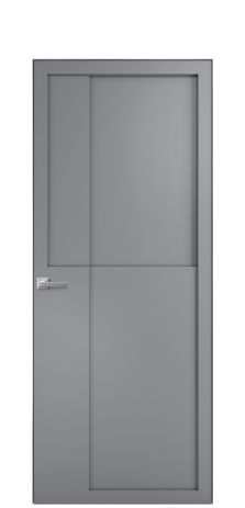 Дверь межкомнатная Podio 02 Цвет Гриджио Покрытие Эмаль  Наличник Скрытый короб хром Цена 51143