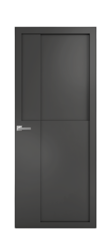 Дверь межкомнатная Podio 02 Цвет Антрацит Покрытие Эмаль  Наличник Скрытый короб хром Цена 85850