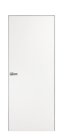 Дверь межкомнатная Porte 39-00 Цвет Вайт Покрытие ПВХ SOFT (ПЭТ) Наличник Скрытый короб хром Цена 33900