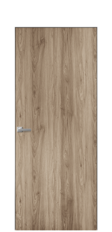 Дверь межкомнатная Porte 39-00 Цвет Орех NY смоук Покрытие ПВХ WOOD NATURAL Наличник Скрытый короб хром Цена 33900