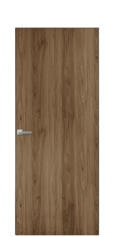 Дверь межкомнатная Porte 39-00 Цвет Орех классический Покрытие ПВХ ПОД ДЕРЕВО Наличник Скрытый короб хром Цена 33900