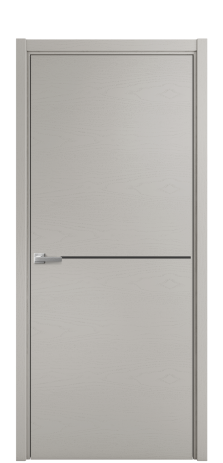 Дверь межкомнатная Slot 10-001 Цвет Ясень Серый Шелк Покрытие Шпон крашеный  Наличник L 50 Цена 42925