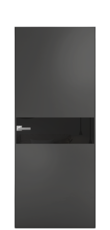 Дверь межкомнатная Ветро 11 Цвет Антрацит Покрытие Эмаль  Наличник Скрытый короб хром Цена 47048