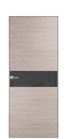 Дверь межкомнатная Ветро 11 Цвет Дуб Имбирь Покрытие Шпон натуральный  Наличник Скрытый короб хром Цена 49450