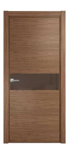 Дверь межкомнатная Ветро 11 Цвет Американский Орех Покрытие Шпон натуральный  Наличник L 75 Цена 56200