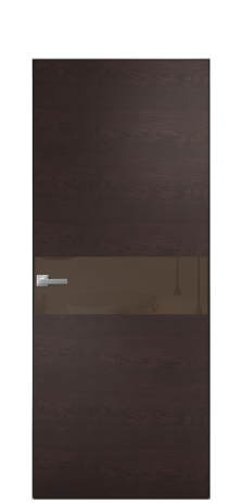 Дверь межкомнатная Ветро 11 Цвет Мореный Дуб Покрытие Шпон натуральный  Наличник Скрытый короб хром Цена 49450