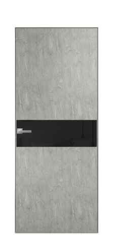 Дверь межкомнатная Vetro 11 Цвет Скол камня грей Покрытие ПВХ ORIGINAL Наличник Скрытый короб хром Цена 41000