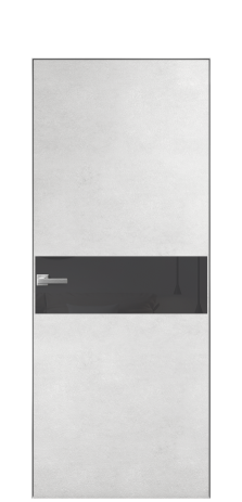 Дверь межкомнатная Vetro 11 Цвет Бетон известковый Покрытие ПВХ ORIGINAL Наличник Скрытый короб хром Цена 41000