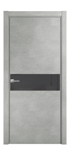 Дверь межкомнатная Vetro 11 Цвет Бетон серый Покрытие ПВХ ORIGINAL Наличник L 75 Цена 34100