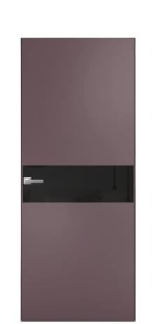 Дверь межкомнатная Vetro 11 Цвет Лиловый Покрытие Эмаль  Наличник Скрытый короб хром Цена 47048